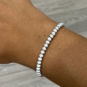 Any 2/$20! Silver Reflective 6mm Miracle Bead Stretch Bracelet 7”